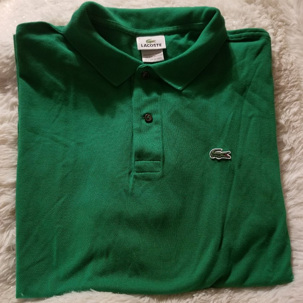 Lacoste Emerald Green Polo Style Shirt sz 8 or 3XL